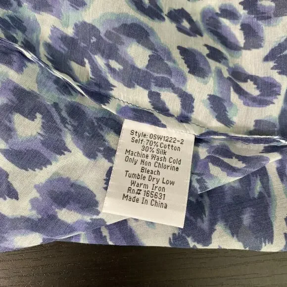 Johnny Was CALME Kimono Women Small Medium Leopard Cotton Silk Cardigan Cover Up - Picture 4 of 9